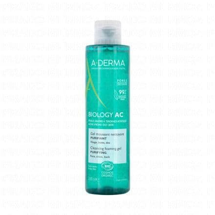 A-DERMA Biology AC - Gel moussant nettoyant bio 200ml