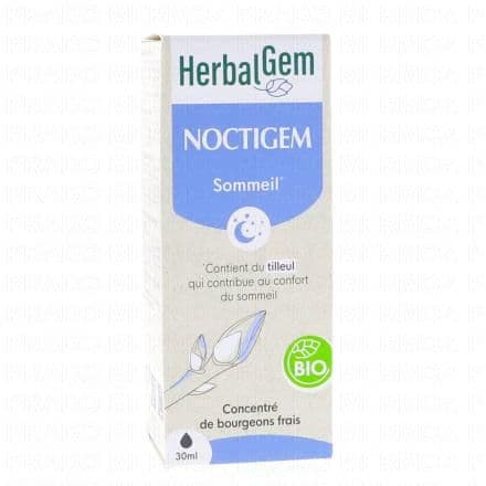 HERBALGEM Concentré de bourgeons frais - Noctigem Sommeil Bio goutte 30ml