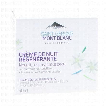SAINT-GERVAIS MONT BLANC Crème de nuit régénérante pot 50 ml